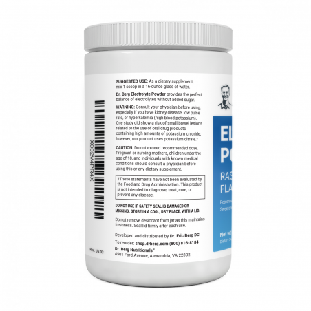 Electrolyte Powder Raspberry & Lemon Natural Flavor 100 Servings