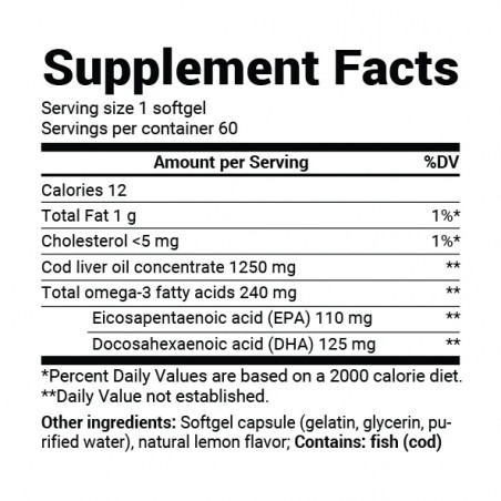 Omega-3 Cod Liver Fish Oil