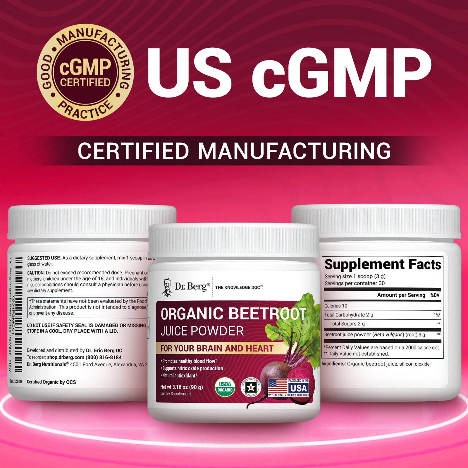 Organic Beetroot Juice Powder – Raw, Fresh, USDA Organic