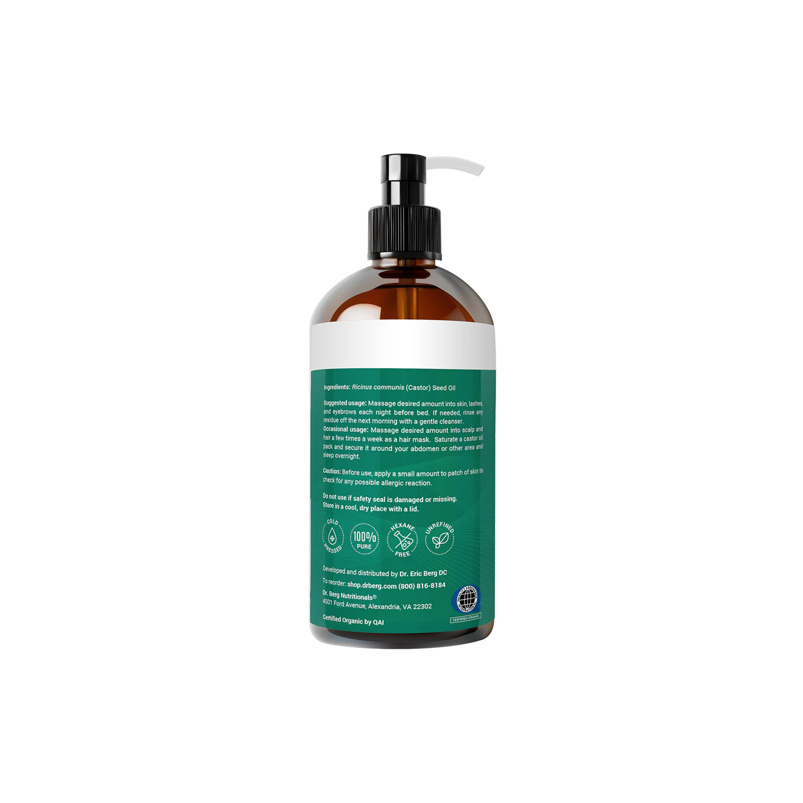 Organic Castor Oil – Cold-Pressed, Pure, Hexane-Free