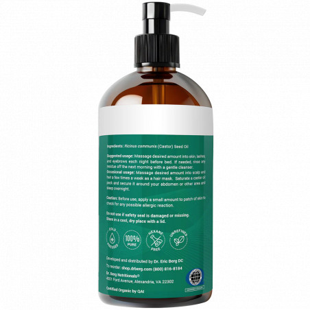 Organic Castor Oil – Cold-Pressed, Pure, Hexane-Free