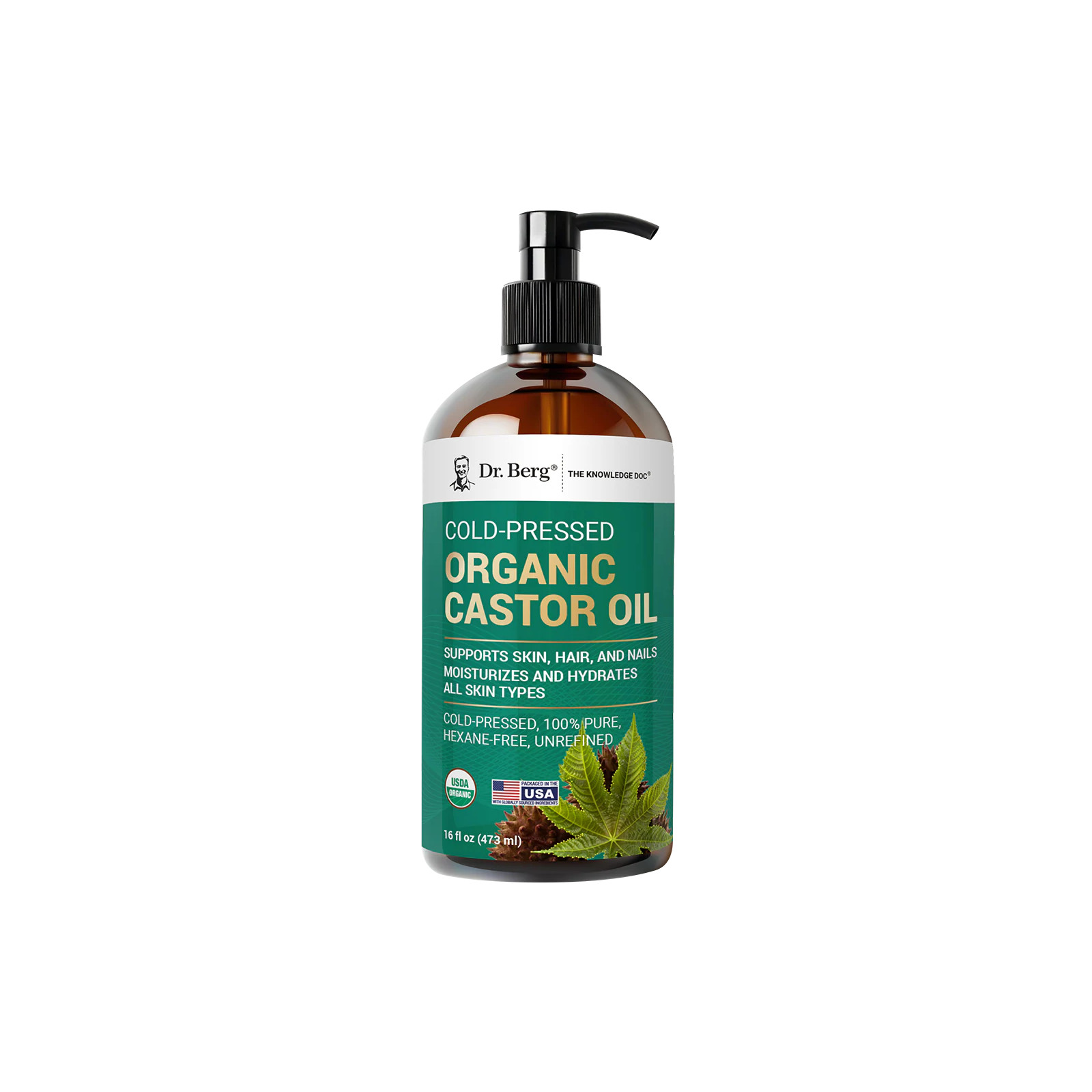 Organic Castor Oil – Cold-Pressed, Pure, Hexane-Free
