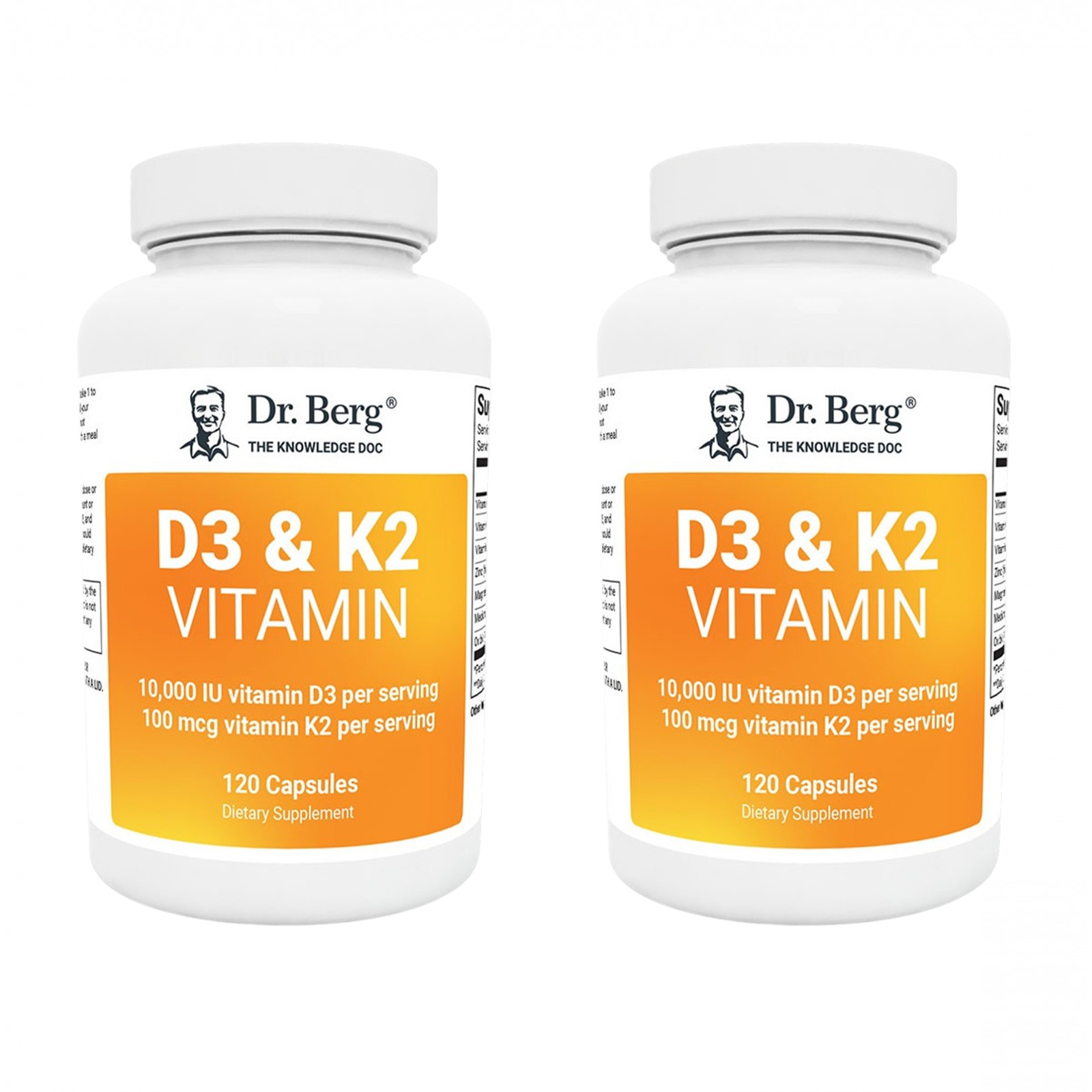 Витамины D3 + K2 (10,000 МЕ) 2 банки
