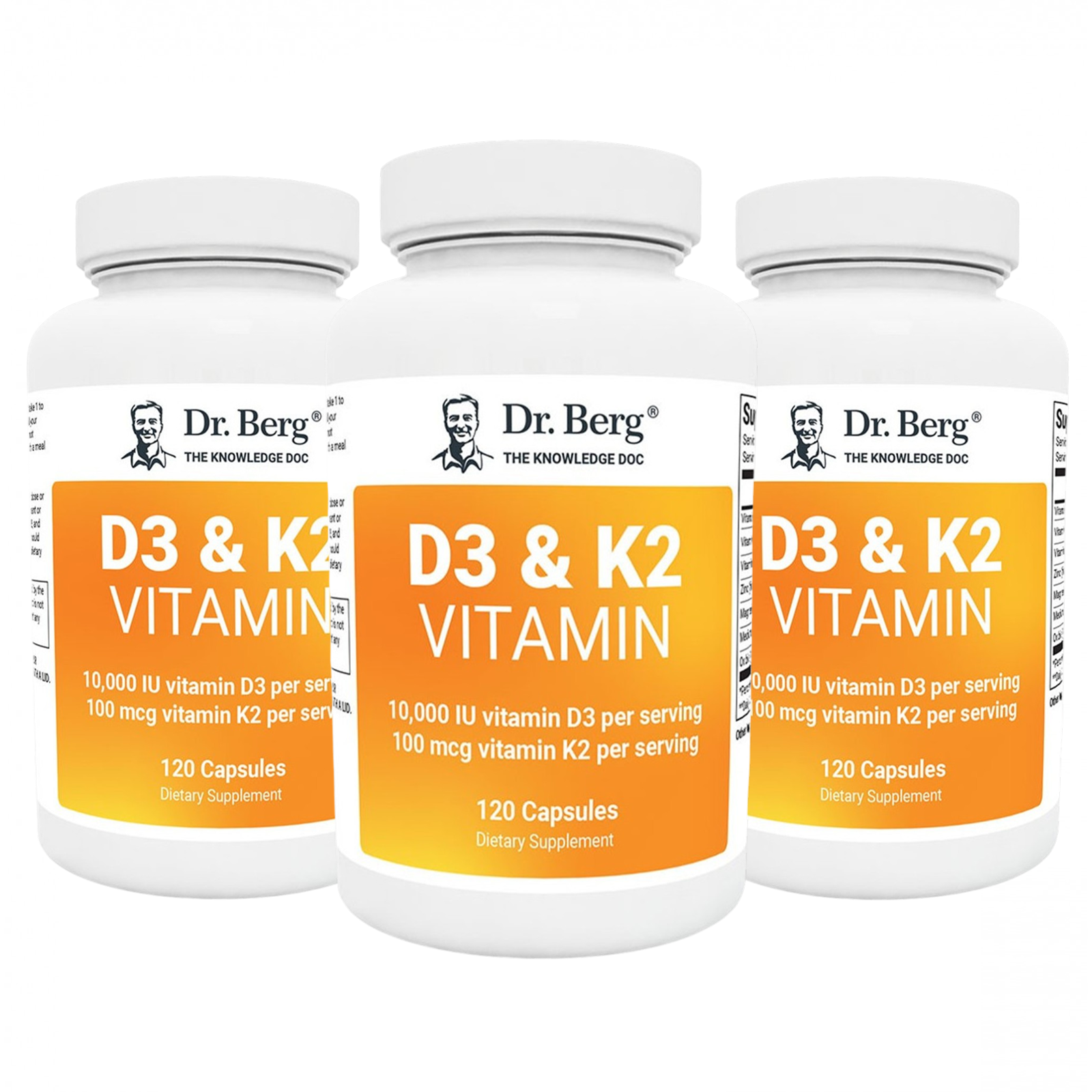 Витамины D3 + K2 (10,000 МЕ) 3 банки