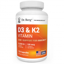 Витамины D3 + K2 (10,000 МЕ)