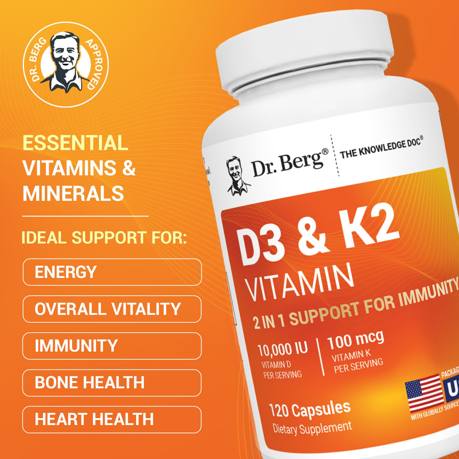 D3 & K2 Vitamin (10,000 IU)
