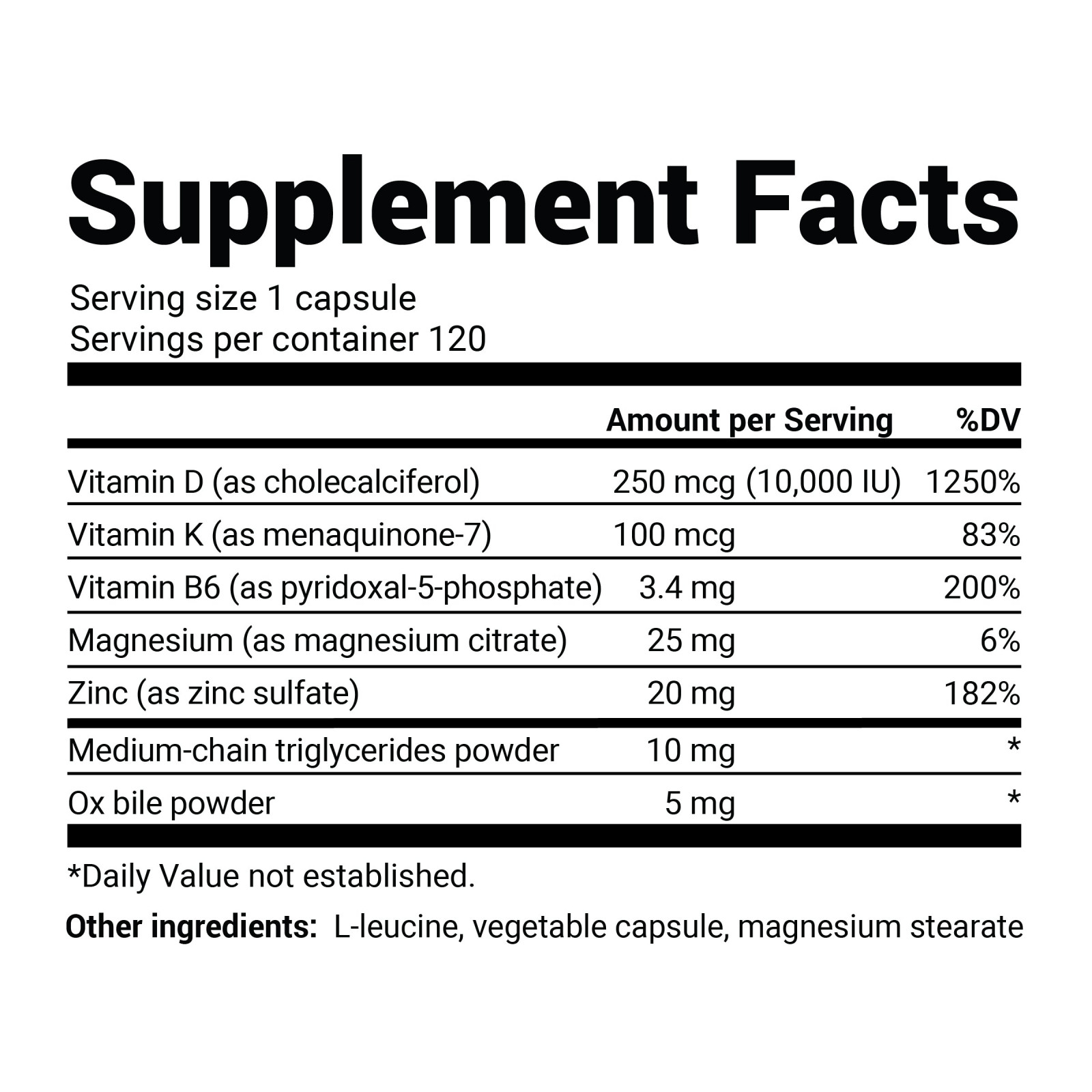 D3 & K2 Vitamin (10,000 IU)