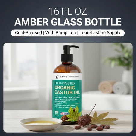 Organic Castor Oil – Cold-Pressed, Pure, Hexane-Free