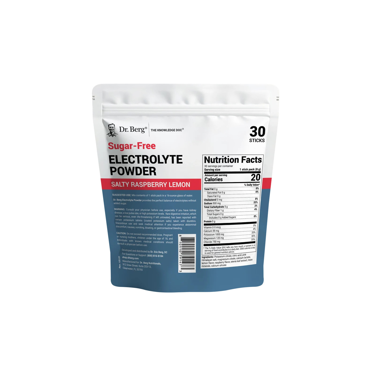 Electrolyte Powder Salty Raspberry Lemon