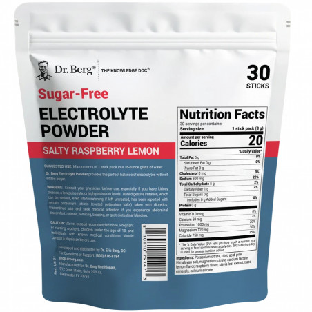 Electrolyte Powder Salty Raspberry Lemon