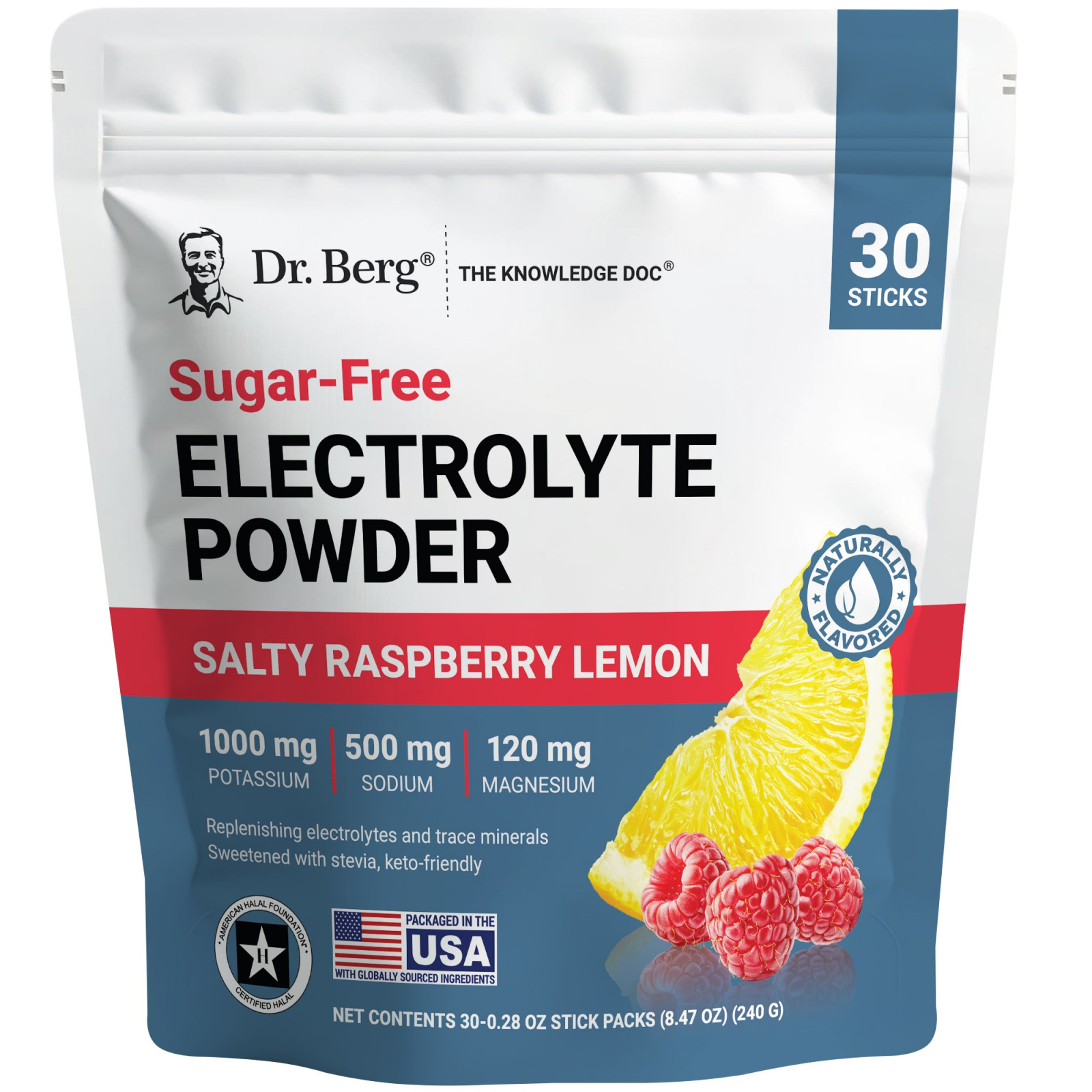 Electrolyte Powder Salty Raspberry Lemon